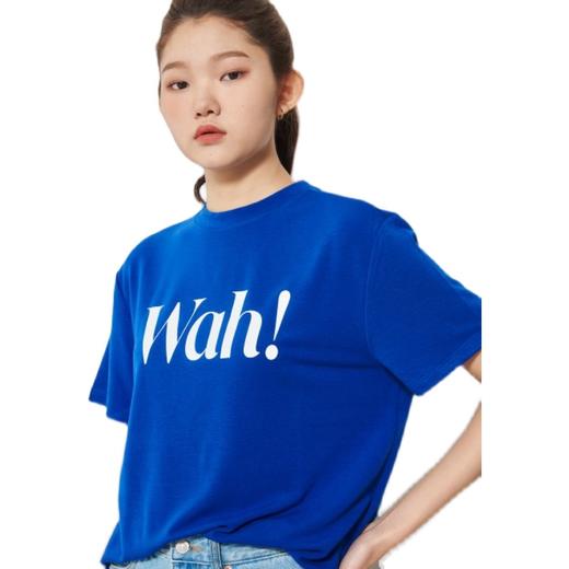8seconds Blue letter ridicule T-shirt蓝色字母嘲笑T恤女款JPY带授权招加盟代理 商品图4