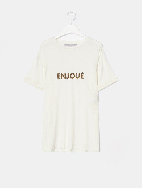 8seconds Ivory cotton crew象牙色字母点短袖T恤女款JPY带授权招加盟代理 商品图1