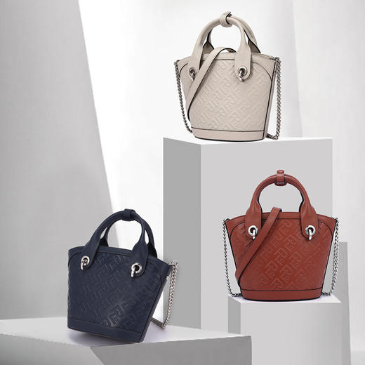 保兰德PLD 东方雅奢贝壳包轻奢时尚链条单肩斜挎包水桶包通勤必备女包 商品图3