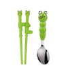 Eat4Fun怡饭儿童餐具青蛙动物练习筷餐勺两件套 商品缩略图0