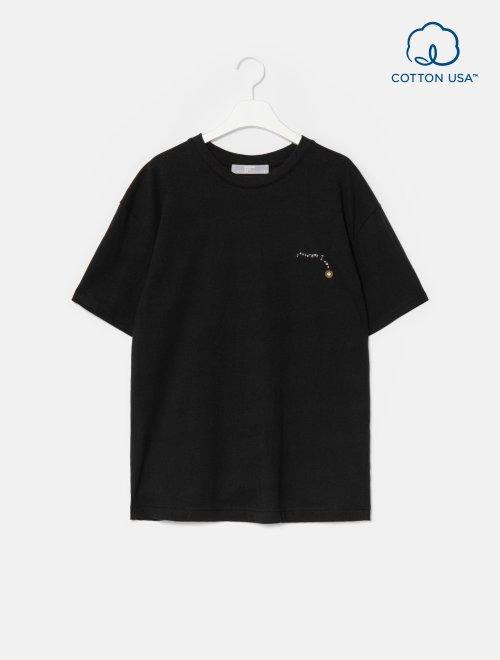 8seconds neck short sleeve T-shirt黑色背面印花T恤女款JPY带授权招加盟代理 商品图1