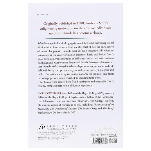 【中商原版】孤独 回归自我 豆瓣高分 英文原版 Solitude A Return to the Self Anthony Storr 商品图1