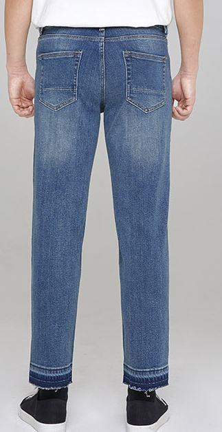 who a u slim straight-leg修身直筒牛仔裤男女款WHTJA2351MJPY带授权招加盟代理 商品图1