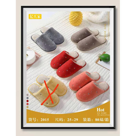 【14.8元/双】亿买家满天星男女棉拖（1209102） 商品图0