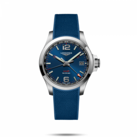 longines浪琴手表 Conquest V.H.P. GMT系列  L3.718.4.96.9 男款JPY带授权招加盟代理