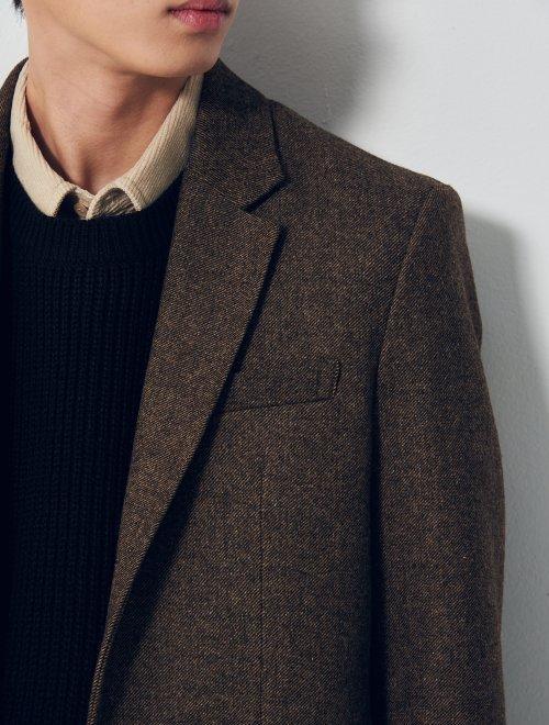 8 seconds 男款浅驼色羊毛混合休闲茄克JPY带授权招加盟代理 商品图0