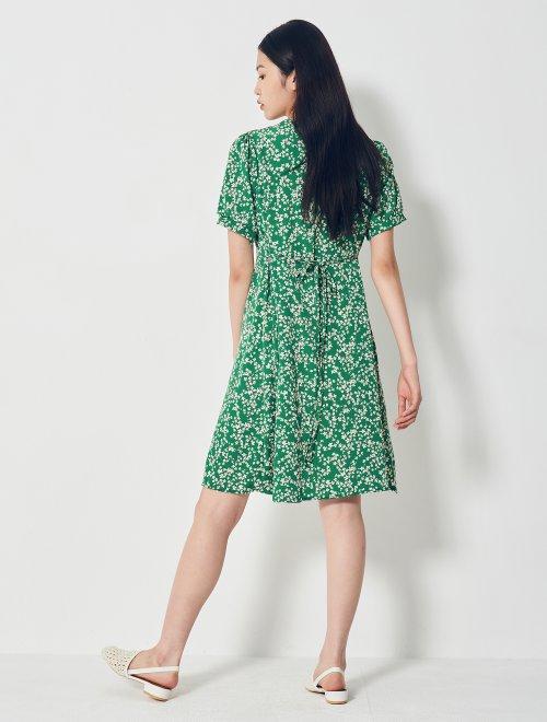 8seconds Broken flower绿色花卉珍珠连衣裙女款#350771MY8MJPY带授权招加盟代理 商品图0