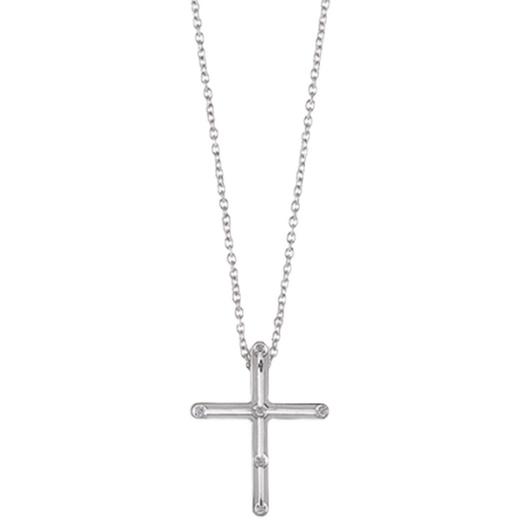 玳美雅 DAMIANI D.SIDE WHITE GOLD CROSS NECKLACE 项链JPY带授权招加盟代理 商品图4