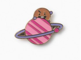 韩国 可爱Line Friends BT21 SHOOKY太空Wapen徽章（每包2件）JPY带授权招加盟代理