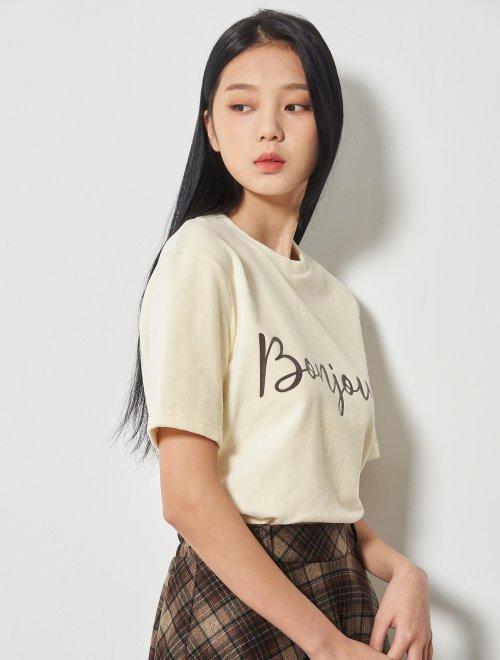 8seconds Lettering T-shirt白色棕字T恤女款JPY带授权招加盟代理 商品图0