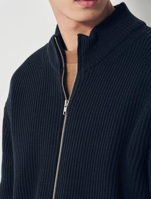8 seconds  Half-Neck Zip-Up Knit Cardigann男款拉链针织开衫JPY带授权招加盟代理 商品图1