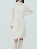 8seconds High collar knitted dress象牙色实心半领连衣裙女款JPY带授权招加盟代理 商品缩略图0