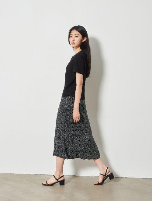 8seconds Ivory cotton crew黑色不平衡缎带背带T恤女款JPY带授权招加盟代理 商品图3