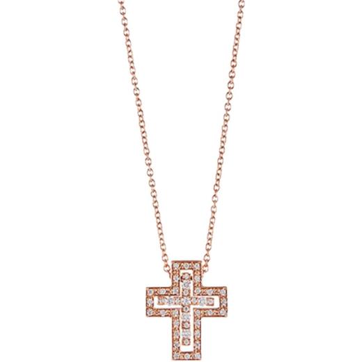 玳美雅 DAMIANI BELLE EPOQUE PINK GOLD CROSSNECKLACESMALL项链JPY带授权招加盟代理 商品图4