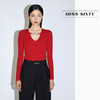 Miss Sixty2021春季新款针织衫女V领烫钻盘绳扣修身6N1RJ4400000 商品缩略图1