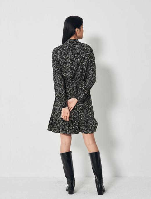 8seconds Broken flower width黑色打褶绑带迷你连衣裙女款JPY带授权招加盟代理 商品图3