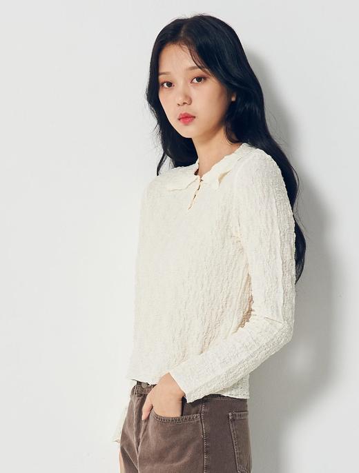 8seconds rib frill cardiganIvory Shirring Pique领T恤女款JPY带授权招加盟代理 商品图0