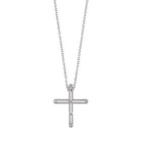 玳美雅 DAMIANI D.SIDE WHITE GOLD CROSS NECKLACE 项链JPY带授权招加盟代理