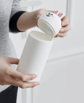 韩国 可爱line friends康妮站立硅胶笔袋JPY带授权招加盟代理