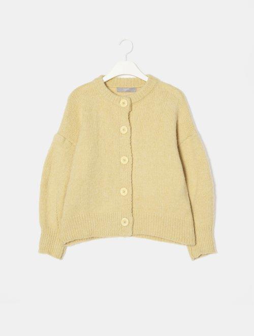 8 seconds 女款黄色泡芙袖子大按钮编织物开衫JPY带授权招加盟代理 商品图1