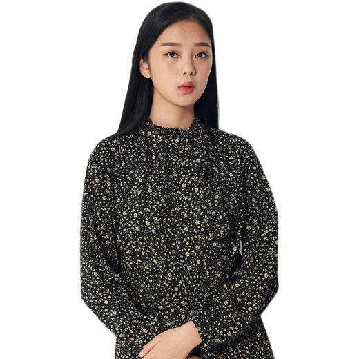 8seconds Broken flower width黑色打褶绑带迷你连衣裙女款JPY带授权招加盟代理 商品图4