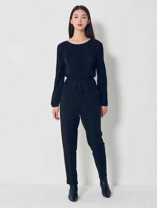 8seconds High collar T-shirt黑色百褶后裹T恤女款JPY带授权招加盟代理 商品图1