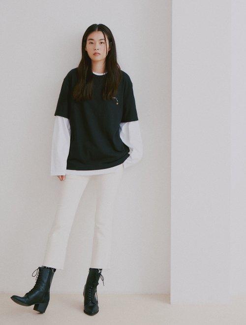 8seconds neck short sleeve T-shirt黑色背面印花T恤女款JPY带授权招加盟代理 商品图2