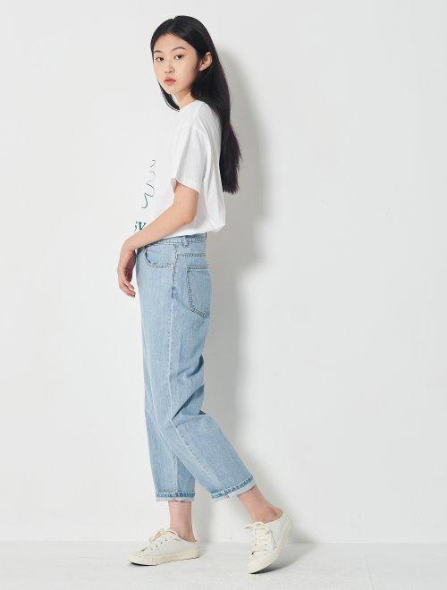 8seconds White print T-shirt白花印花T恤女款JPY带授权招加盟代理 商品图2