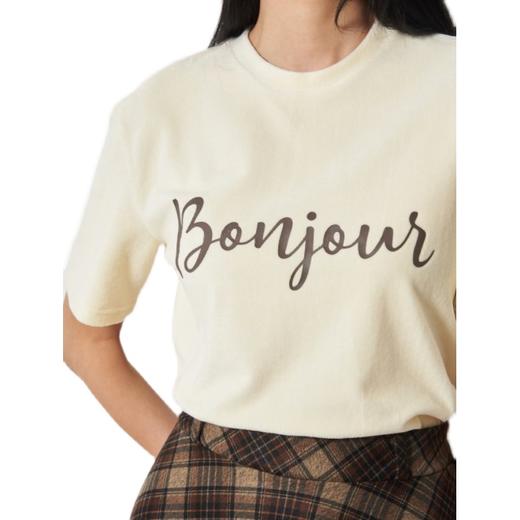 8seconds Lettering T-shirt白色棕字T恤女款JPY带授权招加盟代理 商品图4