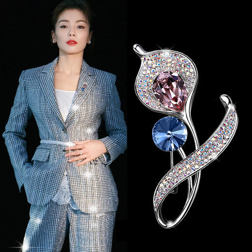 韩版花卉造型女式胸针，轻奢风格高丹胸针YH-214 商品图3