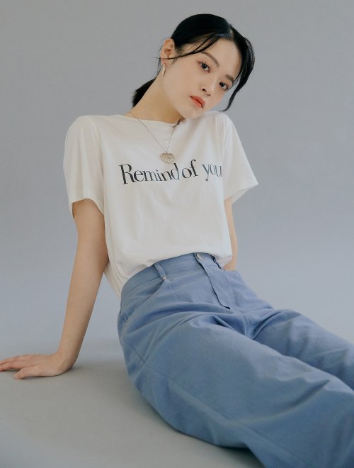 8seconds White cotton letter dot short白色字母点短袖T恤女款JPY带授权招加盟代理