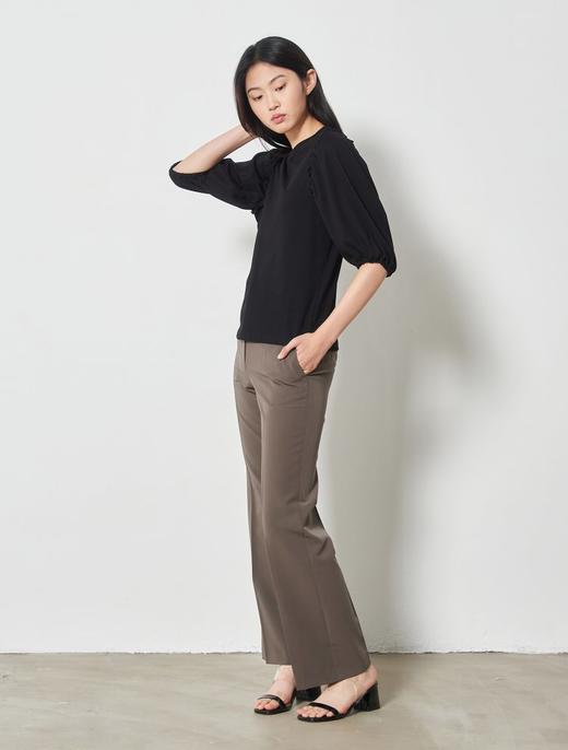 8seconds detail short sleeve T-shirt黑色荷叶边泡泡袖T恤女款JPY带授权招加盟代理 商品图2