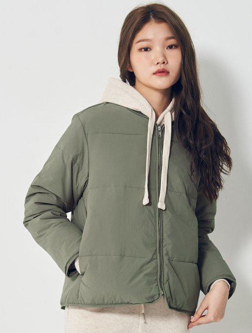 8 seconds Khaki  round quilted padding女款卡其色圆形缝填充JPY带授权招加盟代理 商品图3