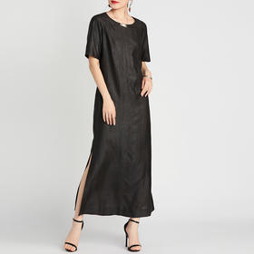 TANGY Collection/天意精品2021年春季新品聊春系列莨绸线迹礼服裙