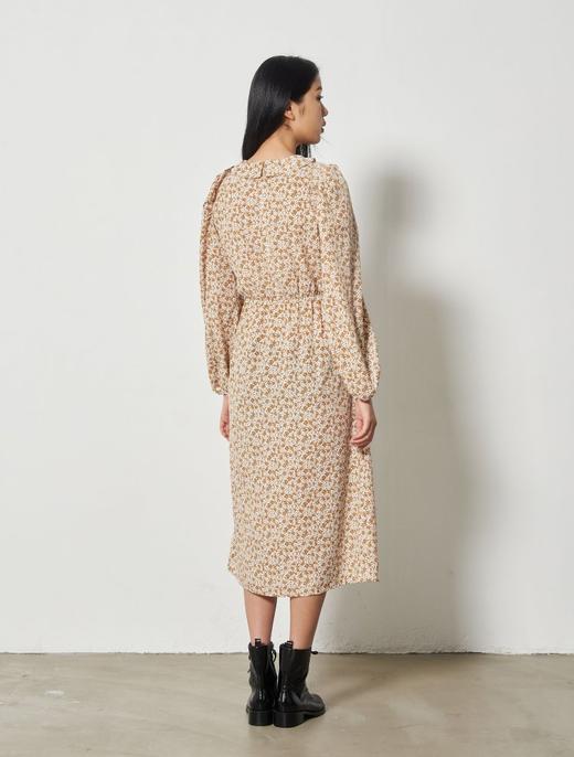 8seconds Floral Dress米色花卉荷叶边肩带长连衣裙女款JPY带授权招加盟代理 商品图3