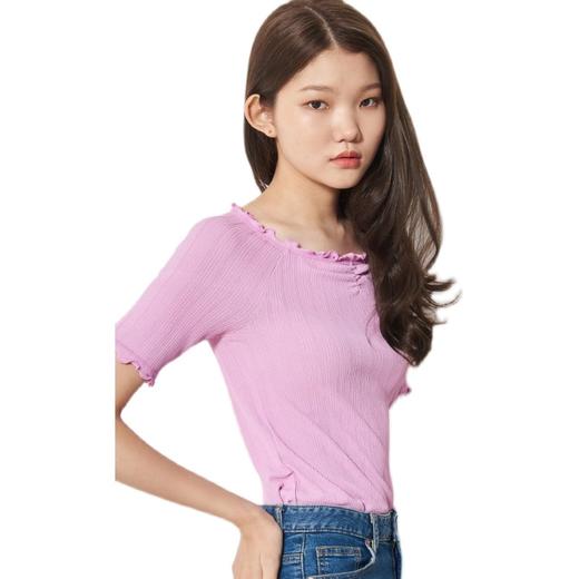 8seconds wrinkled Ruffle short sleeve薰衣草褶皱T恤女款JPY带授权招加盟代理 商品图4