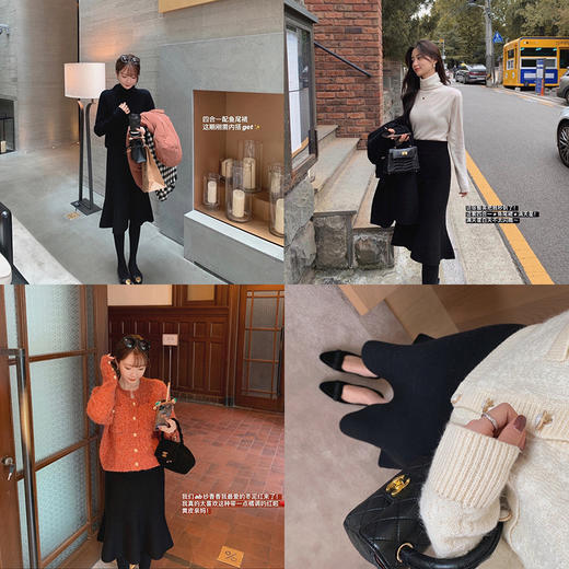 【金蘑菇菇 泰晤士河黄昏 鱼尾裙】版型绝了！显瘦针织半身裙女 商品图5