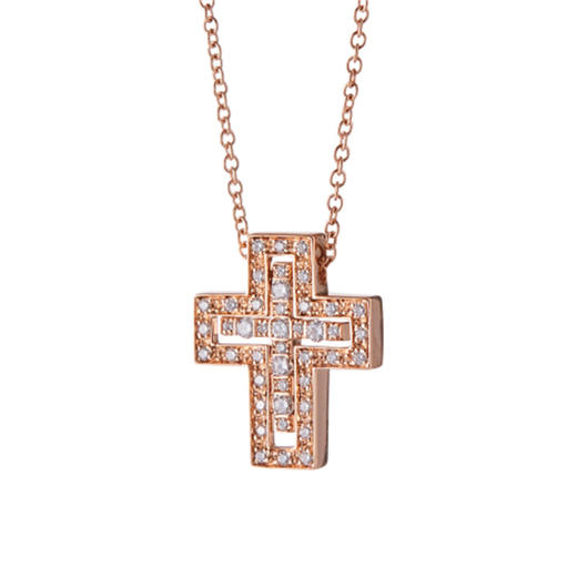 玳美雅 DAMIANI BELLE EPOQUE PINK GOLD CROSSNECKLACESMALL项链JPY带授权招加盟代理 商品图2