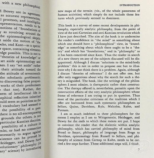 【中商原版】哲学和自然之镜 英文原版 Philosophy and the Mirror of Nature Richard Rorty 商品图4