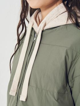 8 seconds Khaki  round quilted padding女款卡其色圆形缝填充JPY带授权招加盟代理