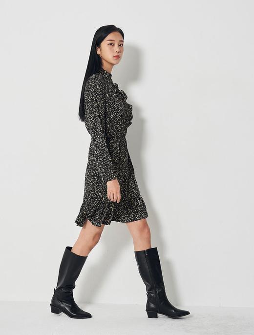 8seconds Broken flower width黑色打褶绑带迷你连衣裙女款JPY带授权招加盟代理 商品图2