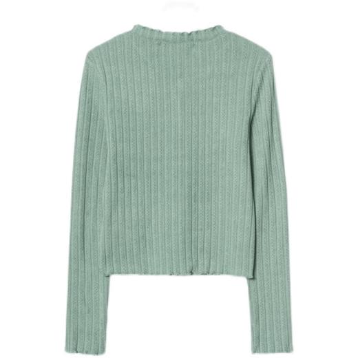 8seconds Wrinkled cardigan浅绿色皱纹电缆开衫女款JPY带授权招加盟代理 商品图4