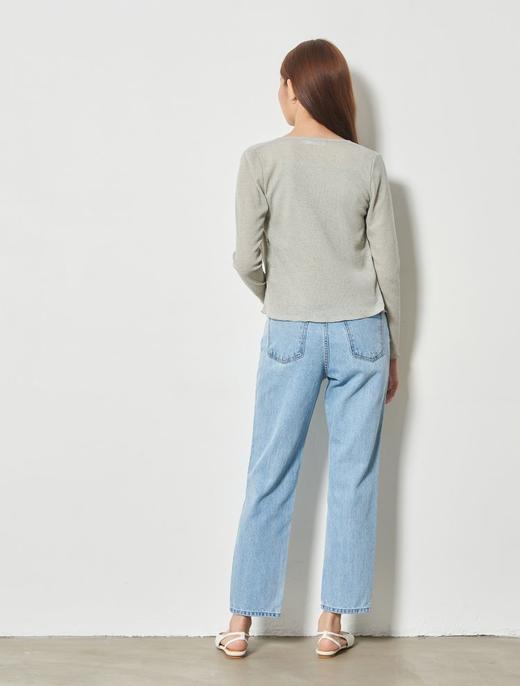 8seconds rib frill cardigan卡其色无袖套装纽扣罗纹T恤JPY带授权招加盟代理 商品图3