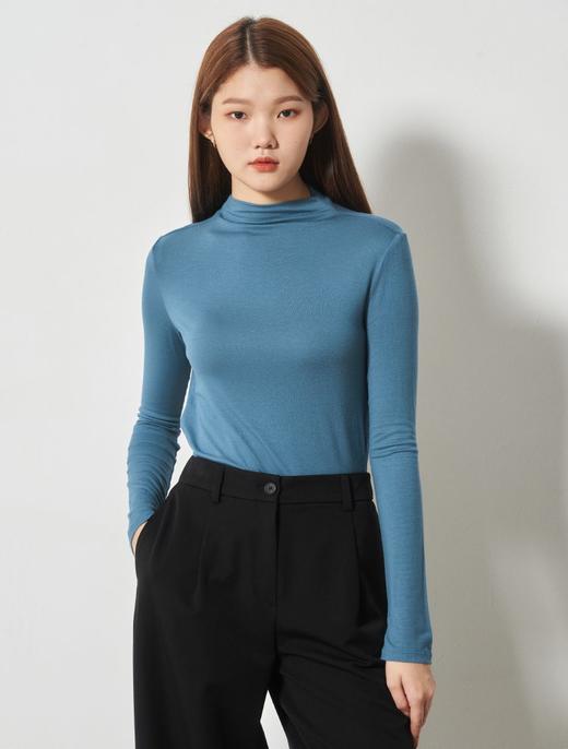 8seconds High collar T-shirt蓝色基本半领T恤女款JPY带授权招加盟代理 商品图0