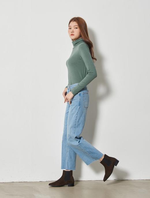 8seconds Ivory basic stripe short浅绿色羊毛天丝高领T恤女款JPY带授权招加盟代理 商品图2