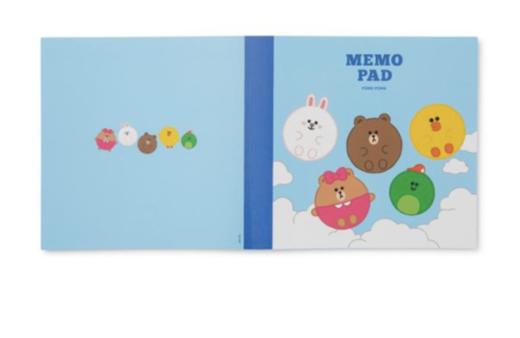 韩国 可爱Line Friends Brown和Friends绒球粘便笺JPY带授权招加盟代理 商品图1