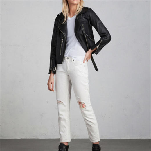 ALLSAINTS WL115E_BALFERN BIKER_BLACK 女士皮夹克JPY带授权招加盟代理 商品图2