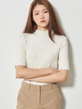 8seconds Lettering T-shirt大麦荷叶边领t恤女款JPY带授权招加盟代理