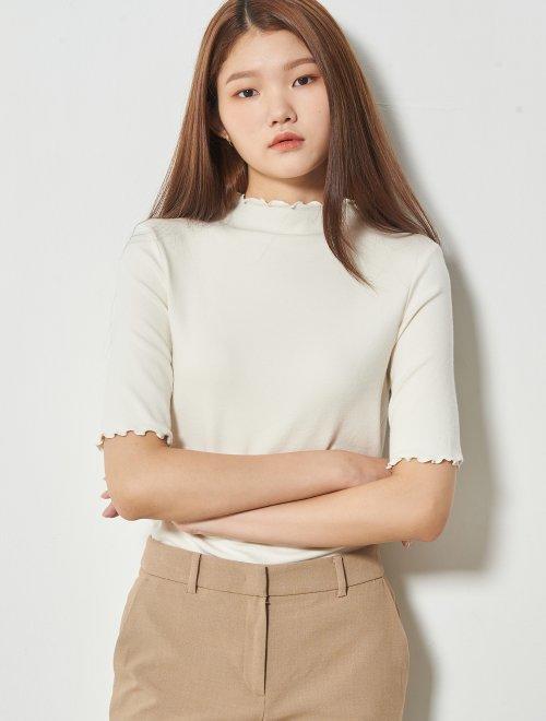 8seconds Lettering T-shirt大麦荷叶边领t恤女款JPY带授权招加盟代理 商品图0