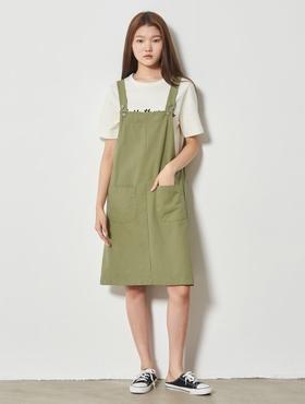 8seconds Fashionable  fresh卡其色Pocket连衣裙女款#350771MYEJPY带授权招加盟代理